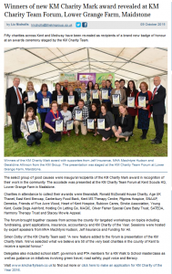 KentOnline Charity Mark article Oct15